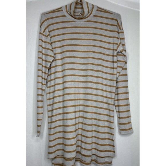 Vanessa Virginia ANTHRO Shining Striped Turtleneck Tunic sz XS - Picture 1 of 16